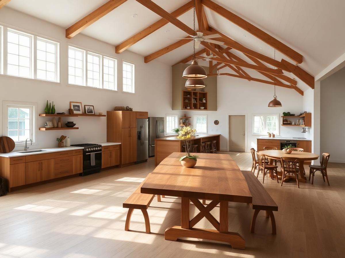 Kitchen and gathering area